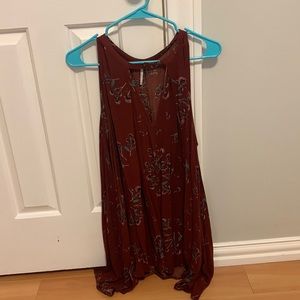 Free people maroon tunic/dress